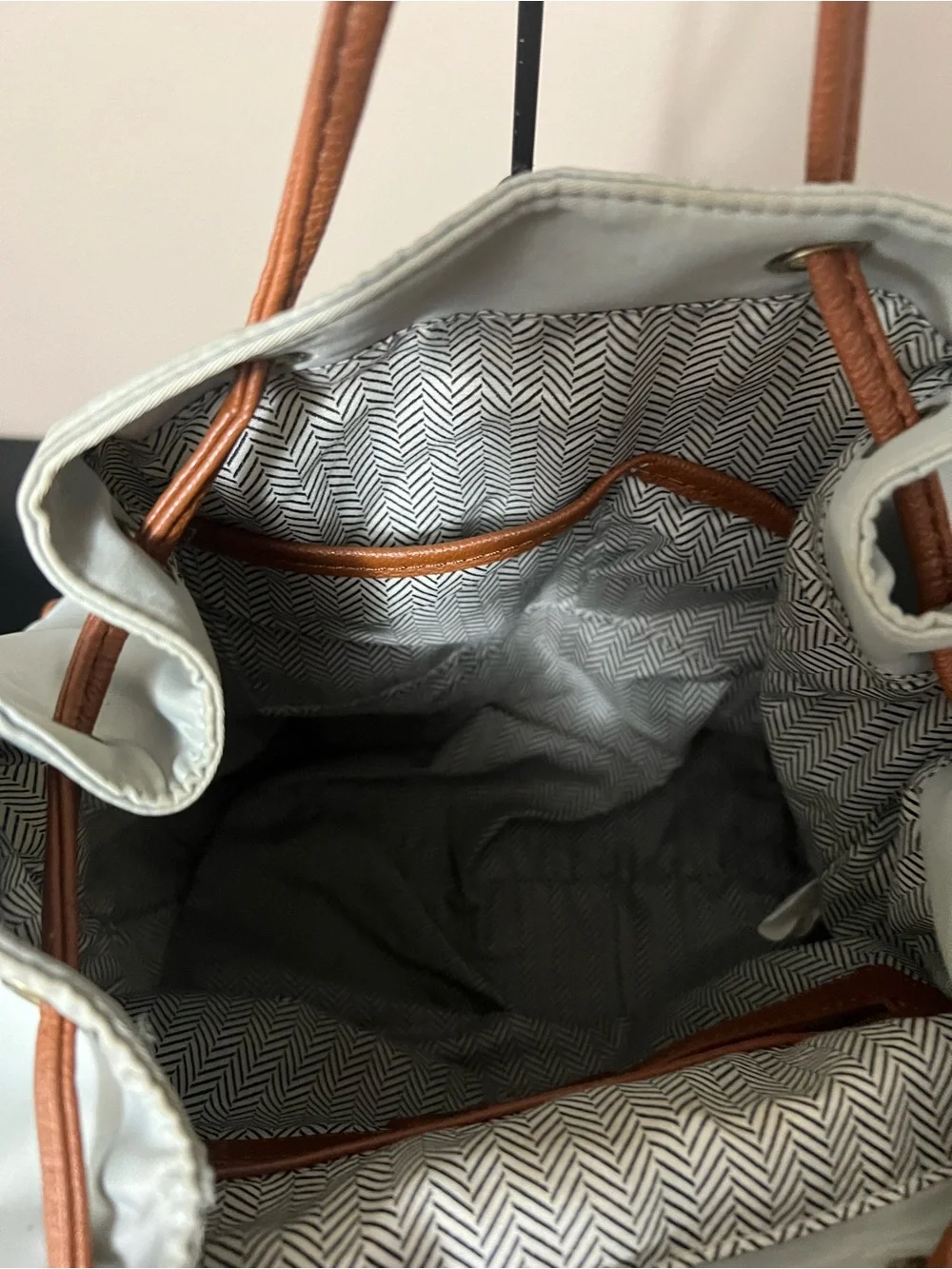Steve Madden Two-Tone Gray and Brown Backpack